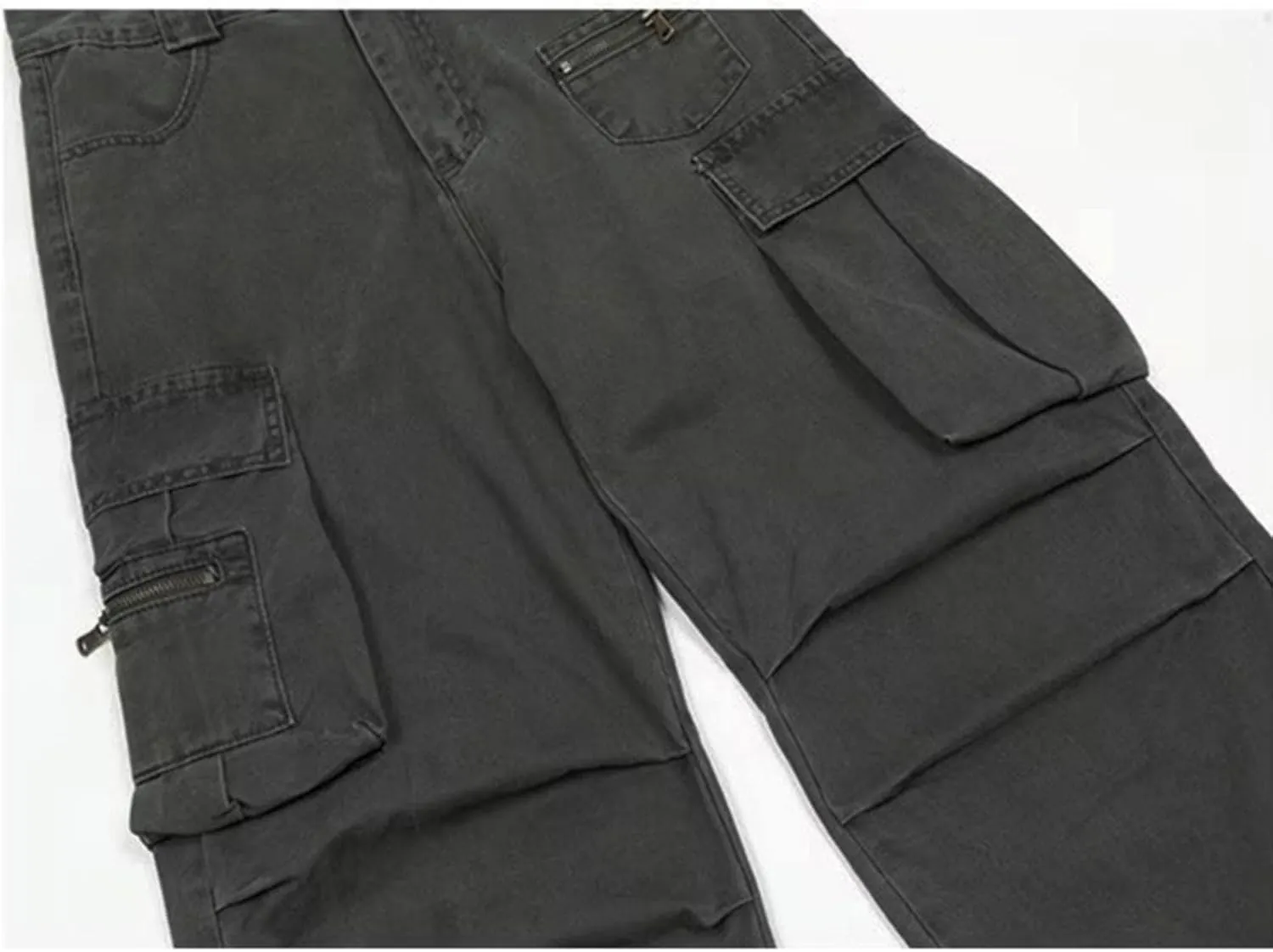 Cargo Pants for Men Relaxed Fit Men Mens Autumn and Winter High Street Fashion Leisure Loose Sports Running Patchwork