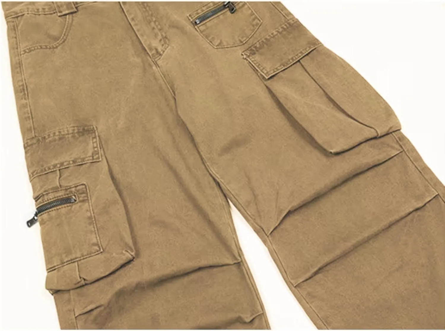 Cargo Pants for Men Relaxed Fit Men Mens Autumn and Winter High Street Fashion Leisure Loose Sports Running Patchwork
