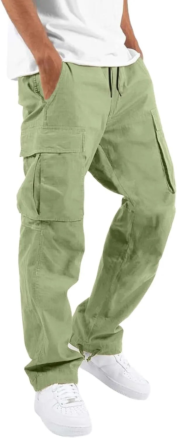 Cargo Pants for Men Relaxed Fit Mens Cargo Pants Hiking Pants with 6 Pocket Lightweight Casual Baggy Overalls Jogger