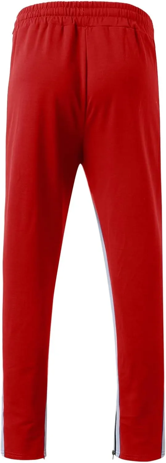 Cargo Pants for Men Relaxed Fit Men's Elastic Waist Drawstring Long Pants Solid Color Pockets Casual Loose Trousers
