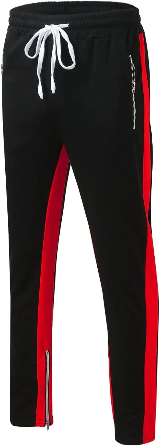 Cargo Pants for Men Relaxed Fit Men's Elastic Waist Drawstring Long Pants Solid Color Pockets Casual Loose Trousers
