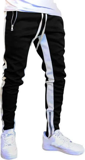Cargo Pants for Men Relaxed Fit Men's Elastic Waist Drawstring Long Pants Solid Color Pockets Casual Loose Trousers