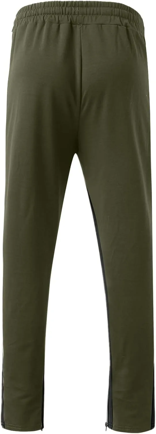Cargo Pants for Men Relaxed Fit Men's Elastic Waist Drawstring Long Pants Solid Color Pockets Casual Loose Trousers