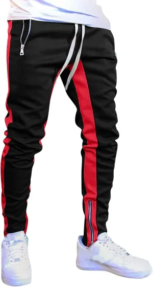 Cargo Pants for Men Relaxed Fit Men's Elastic Waist Drawstring Long Pants Solid Color Pockets Casual Loose Trousers