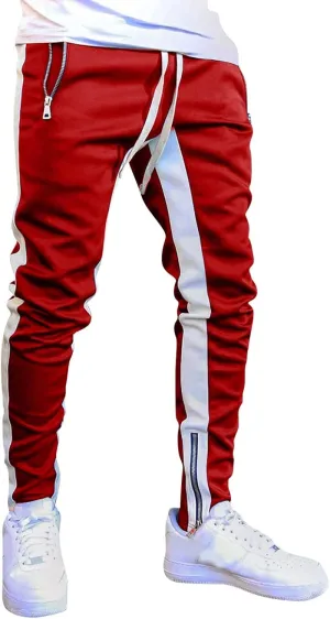 Cargo Pants for Men Relaxed Fit Men's Elastic Waist Drawstring Long Pants Solid Color Pockets Casual Loose Trousers