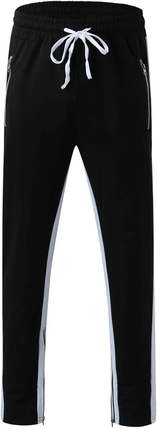 Cargo Pants for Men Relaxed Fit Men's Elastic Waist Drawstring Long Pants Solid Color Pockets Casual Loose Trousers