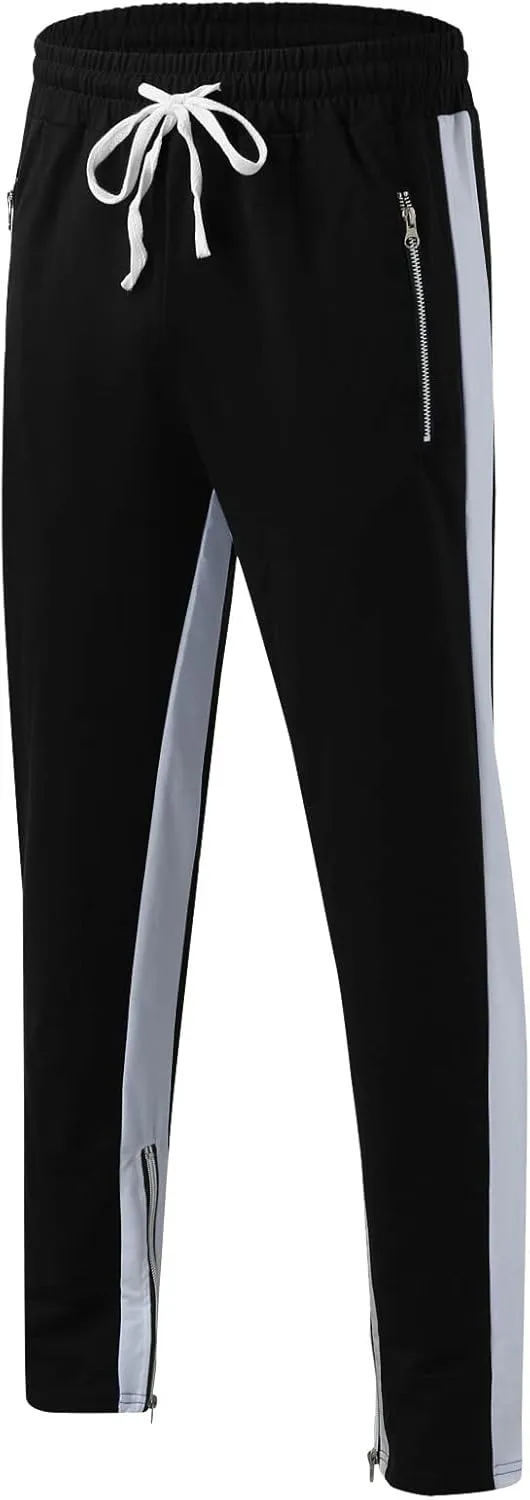 Cargo Pants for Men Relaxed Fit Men's Elastic Waist Drawstring Long Pants Solid Color Pockets Casual Loose Trousers
