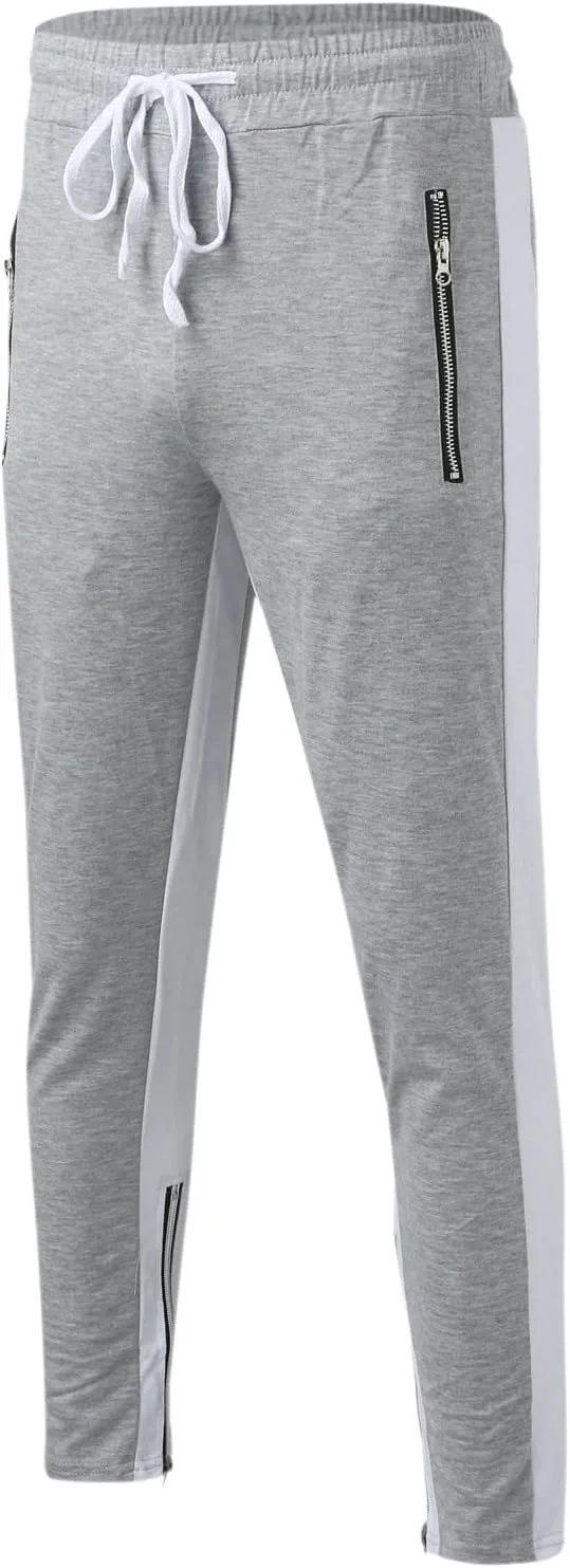 Cargo Pants for Men Relaxed Fit Men's Elastic Waist Drawstring Long Pants Solid Color Pockets Casual Loose Trousers