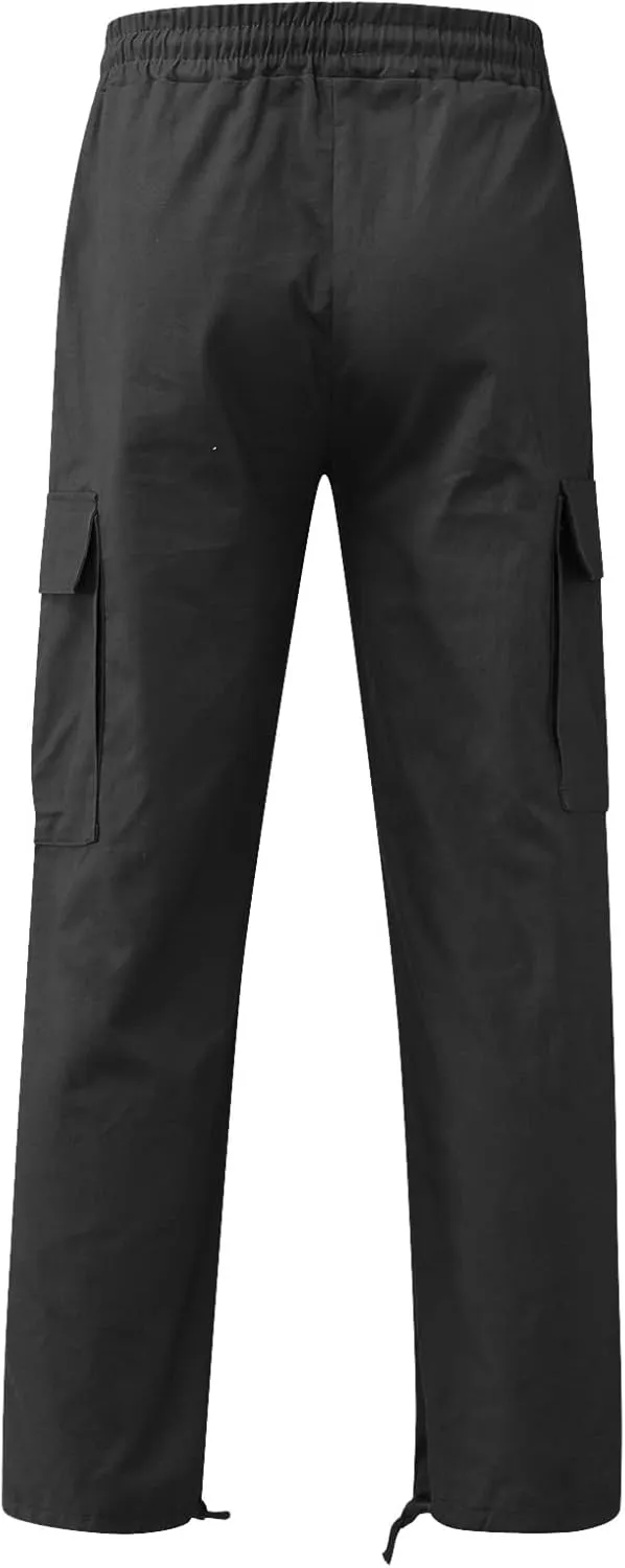 Cargo Pants for Men Relaxed Fit Trouser Baggy Jogger Pants Pockets Men's Pants Mens Active Athletic Sweatpants Fleece