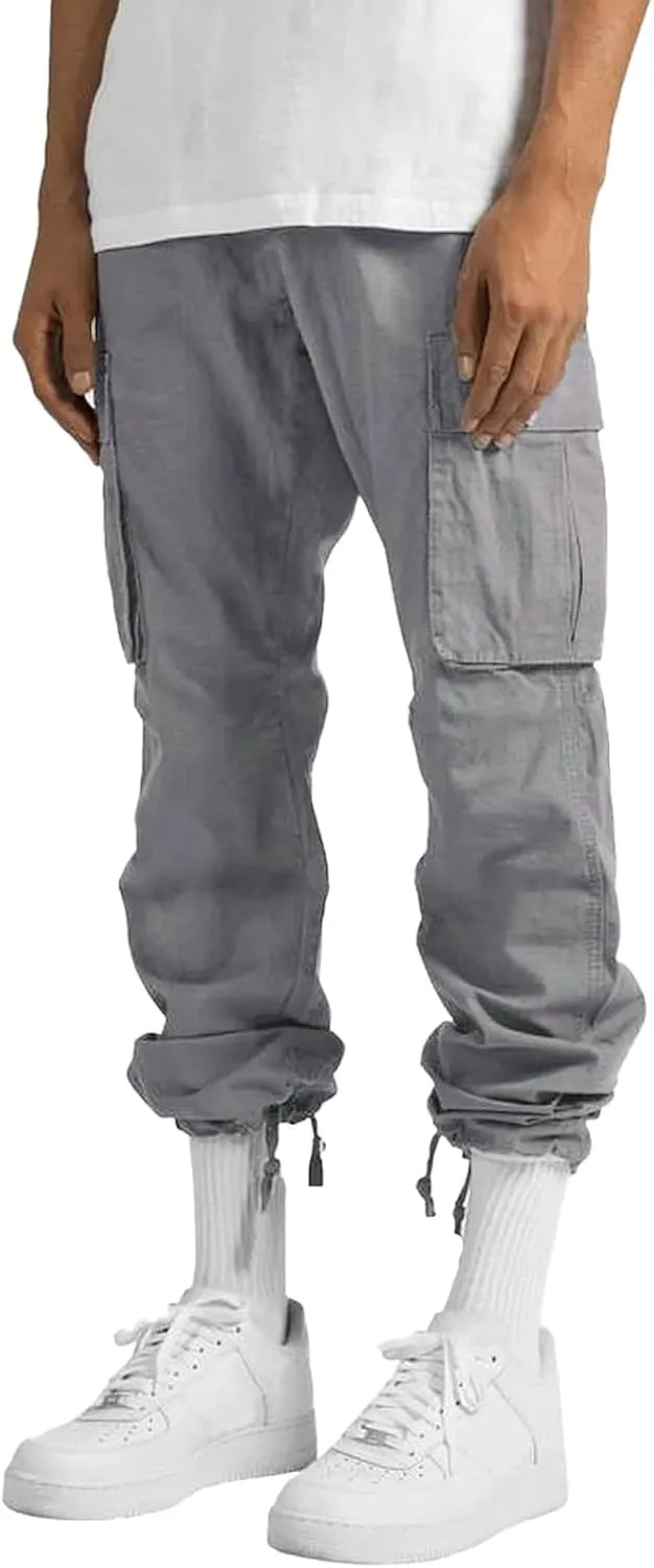 Cargo Pants for Men Relaxed Fit Trouser Baggy Jogger Pants Pockets Men's Pants Mens Active Athletic Sweatpants Fleece
