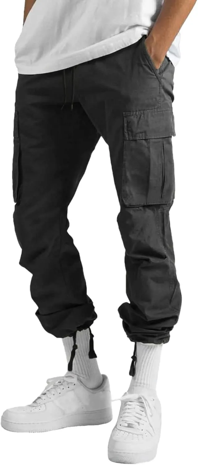 Cargo Pants for Men Relaxed Fit Trouser Baggy Jogger Pants Pockets Men's Pants Mens Active Athletic Sweatpants Fleece