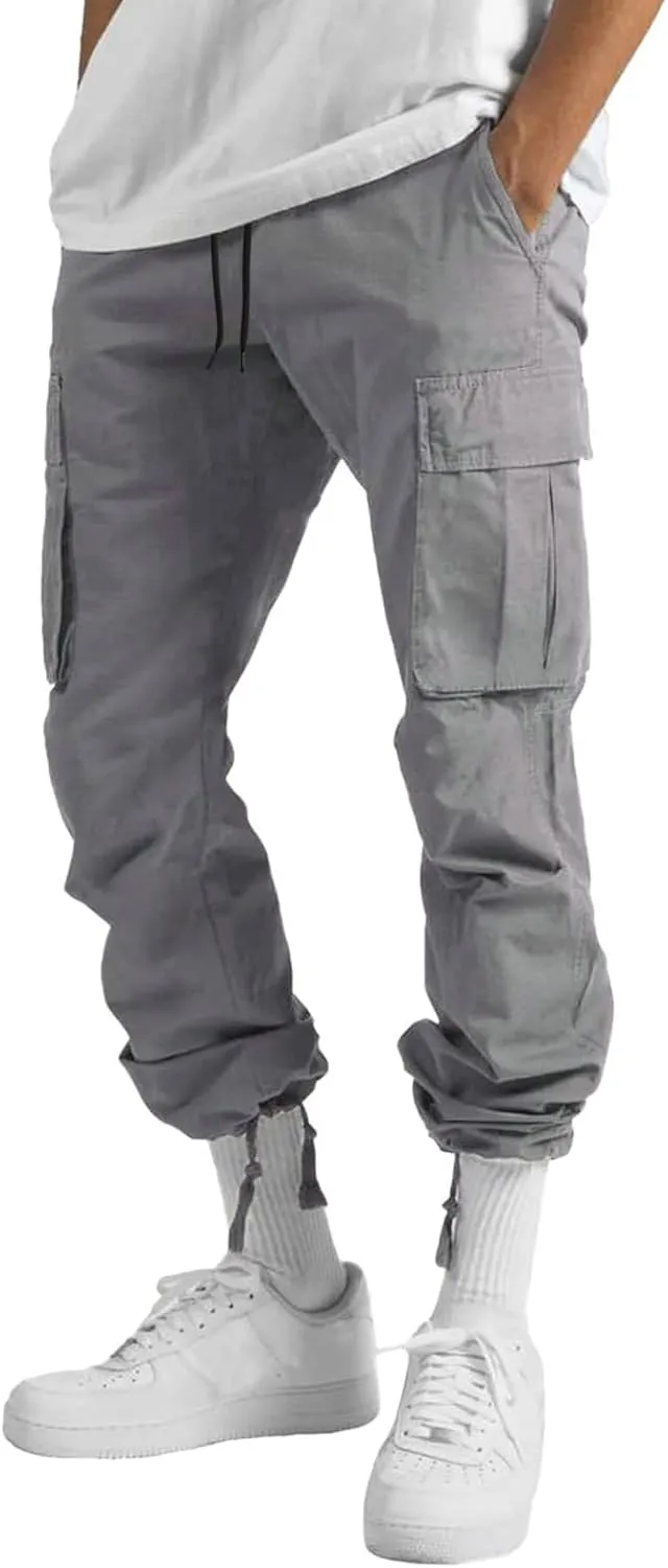 Cargo Pants for Men Relaxed Fit Trouser Baggy Jogger Pants Pockets Men's Pants Mens Active Athletic Sweatpants Fleece