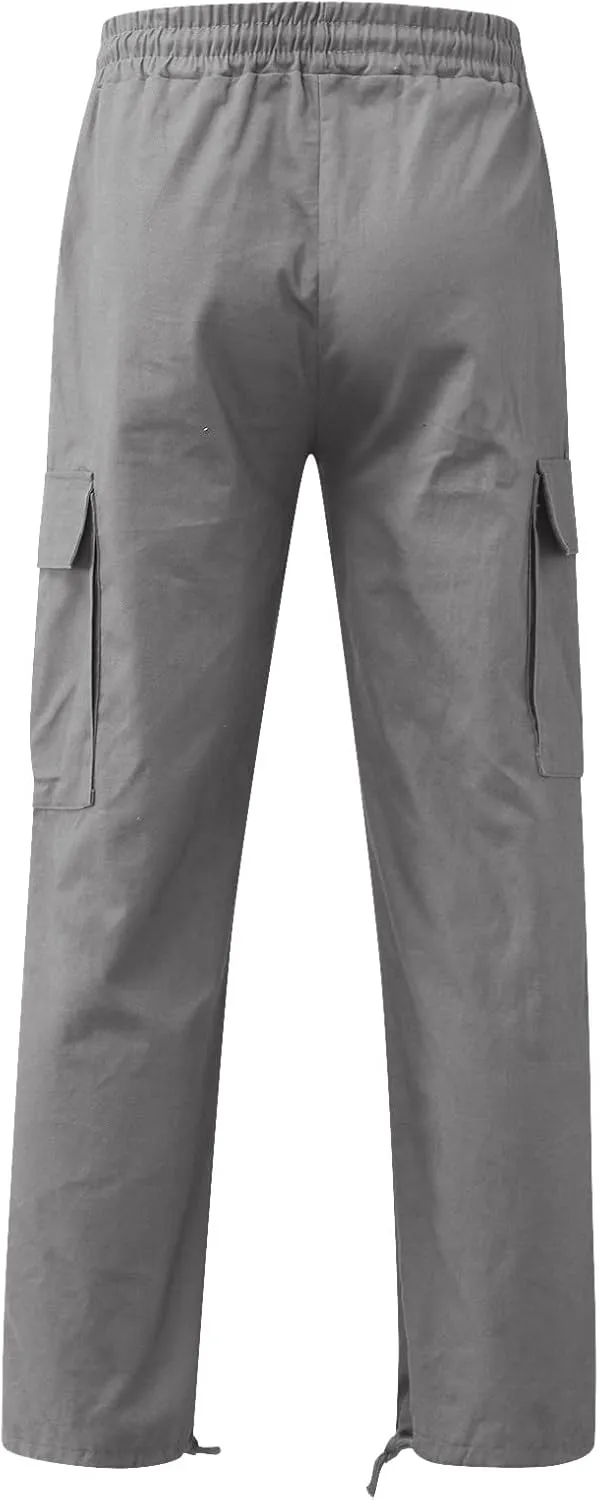 Cargo Pants for Men Relaxed Fit Trouser Baggy Jogger Pants Pockets Men's Pants Mens Active Athletic Sweatpants Fleece