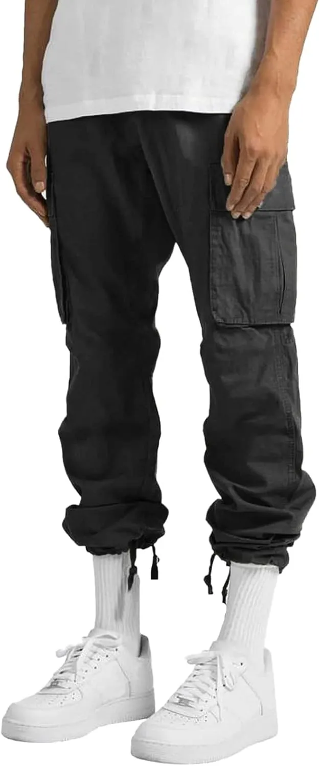 Cargo Pants for Men Relaxed Fit Trouser Baggy Jogger Pants Pockets Men's Pants Mens Active Athletic Sweatpants Fleece