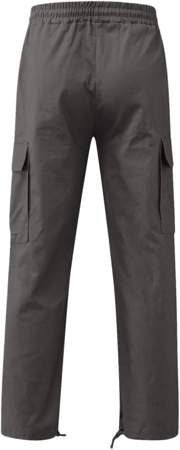 Cargo Pants for Men Relaxed Fit Trouser Baggy Jogger Pants Pockets Men's Pants Mens Active Athletic Sweatpants Fleece