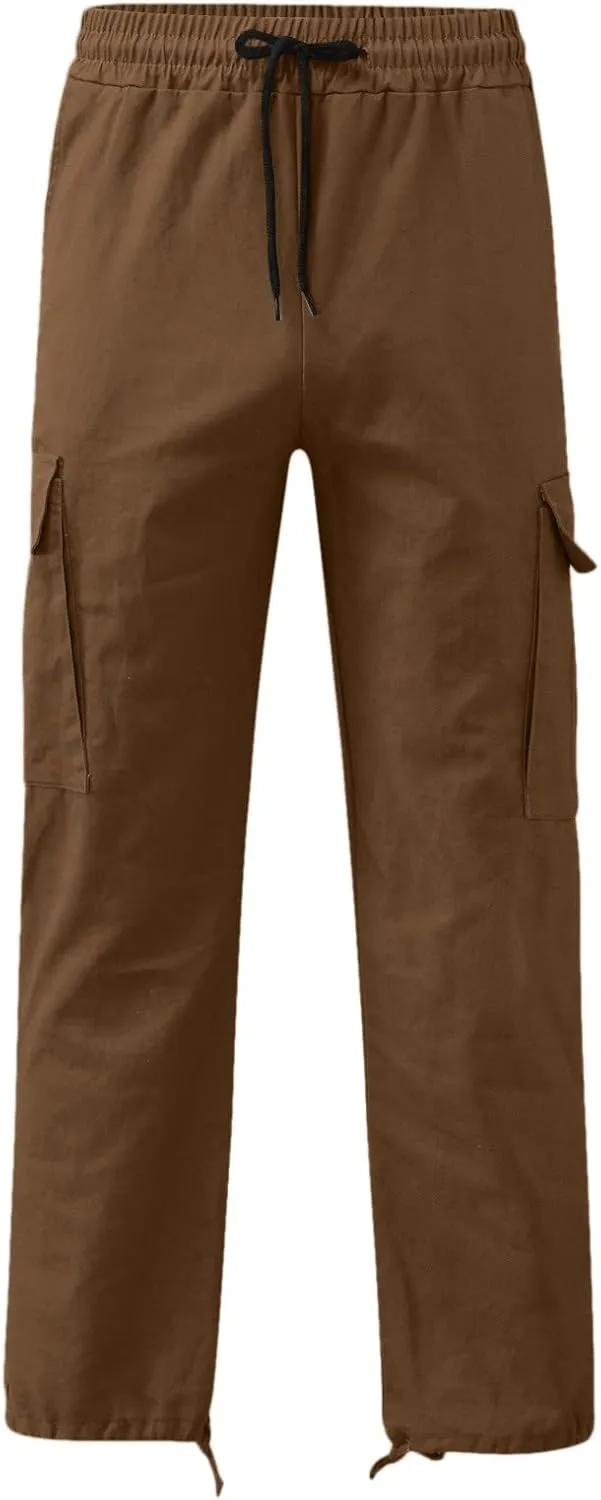 Cargo Pants for Men Relaxed Fit Trouser Baggy Jogger Pants Pockets Men's Pants Mens Active Athletic Sweatpants Fleece