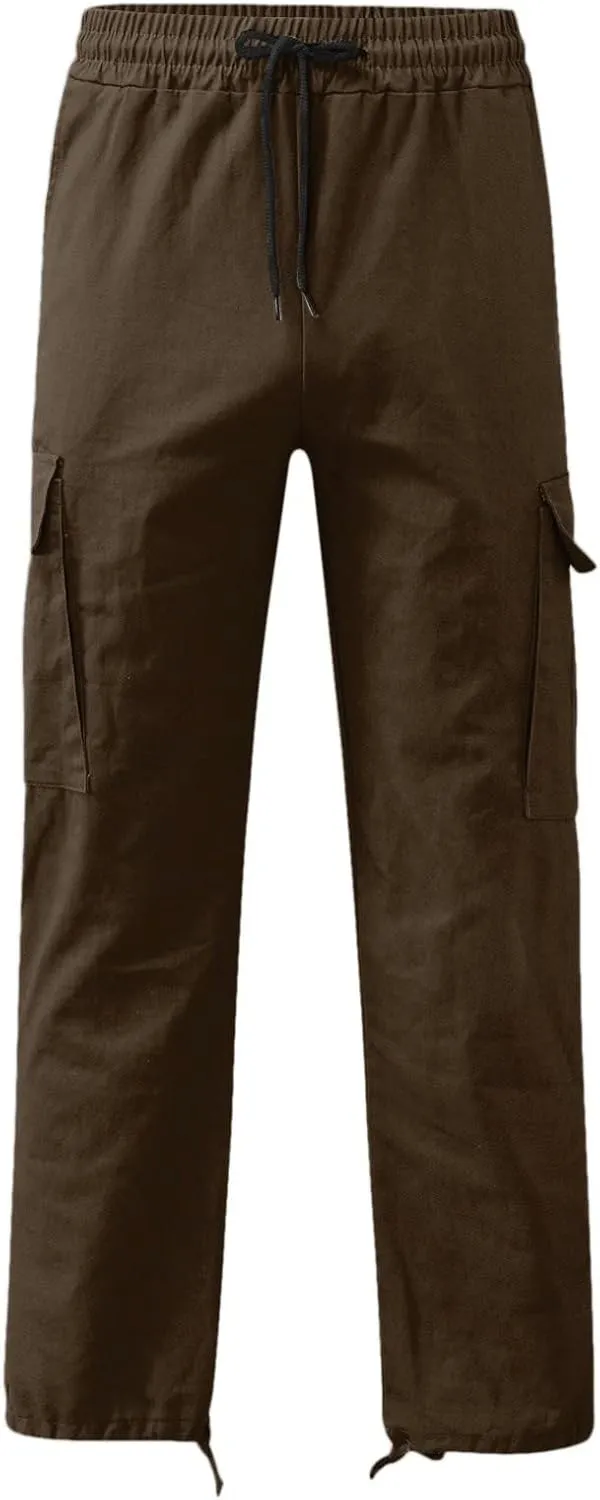 Cargo Pants for Men Relaxed Fit Trouser Baggy Jogger Pants Pockets Men's Pants Mens Active Athletic Sweatpants Fleece