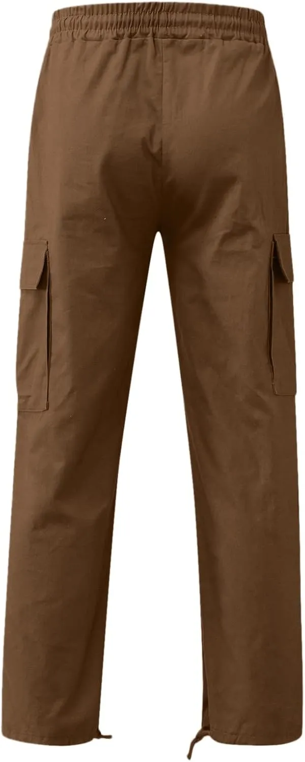 Cargo Pants for Men Relaxed Fit Trouser Baggy Jogger Pants Pockets Men's Pants Mens Active Athletic Sweatpants Fleece