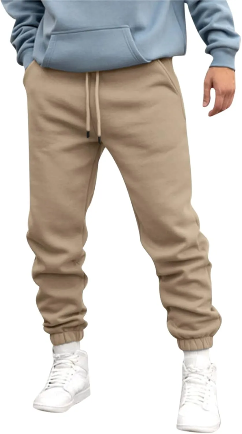 Cargo Sweatpants for Men Mens Lounge Pants Men's Slim Fit Gym Running Workout Pants Athletic Drawstring Jogger Pants