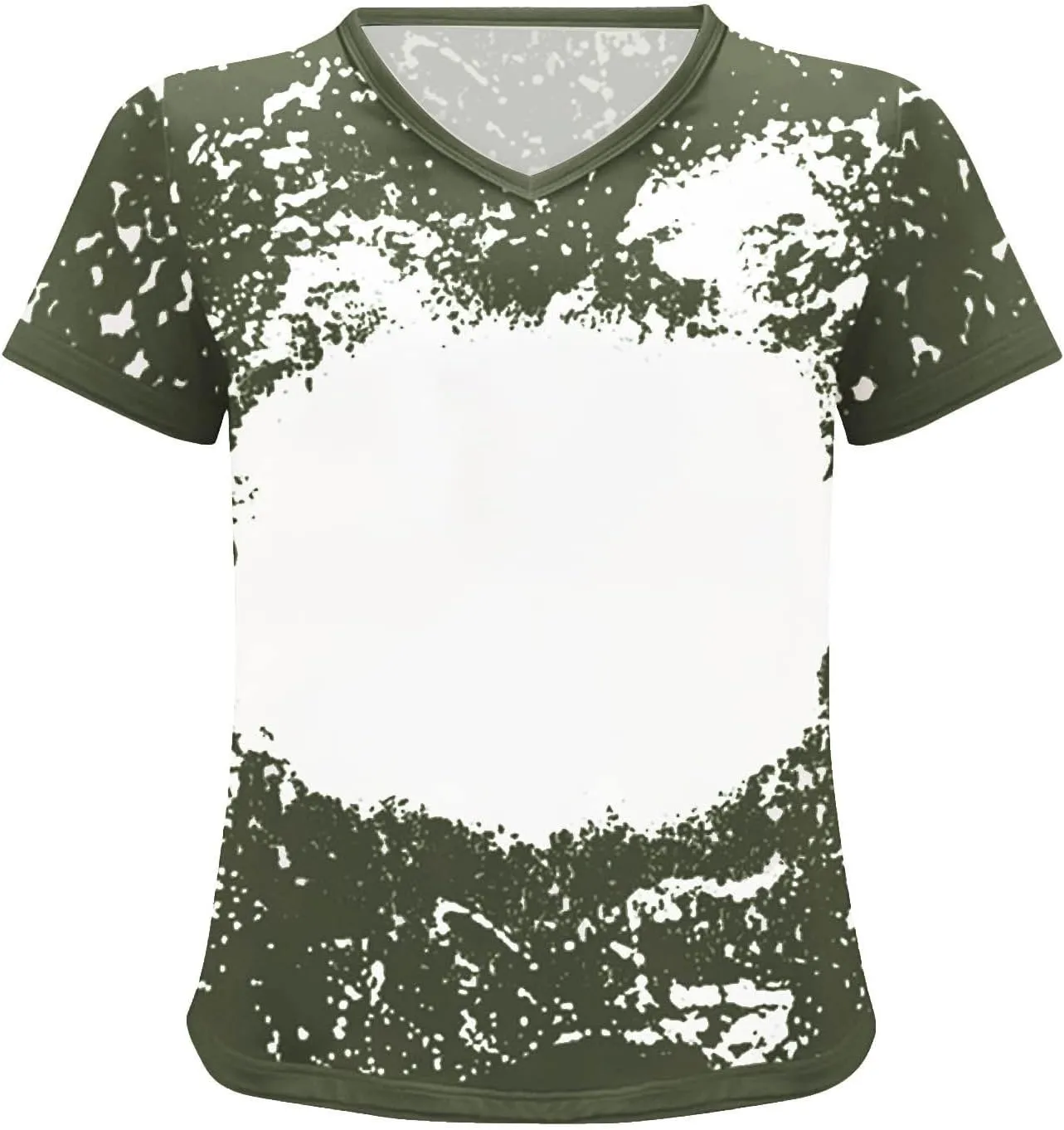 Ceboyel Womens Bleached Sublimation Blank Shirts Short Sleeve Graphic Tees Tops Casual Blouses Funny Summer Outfits Clothes