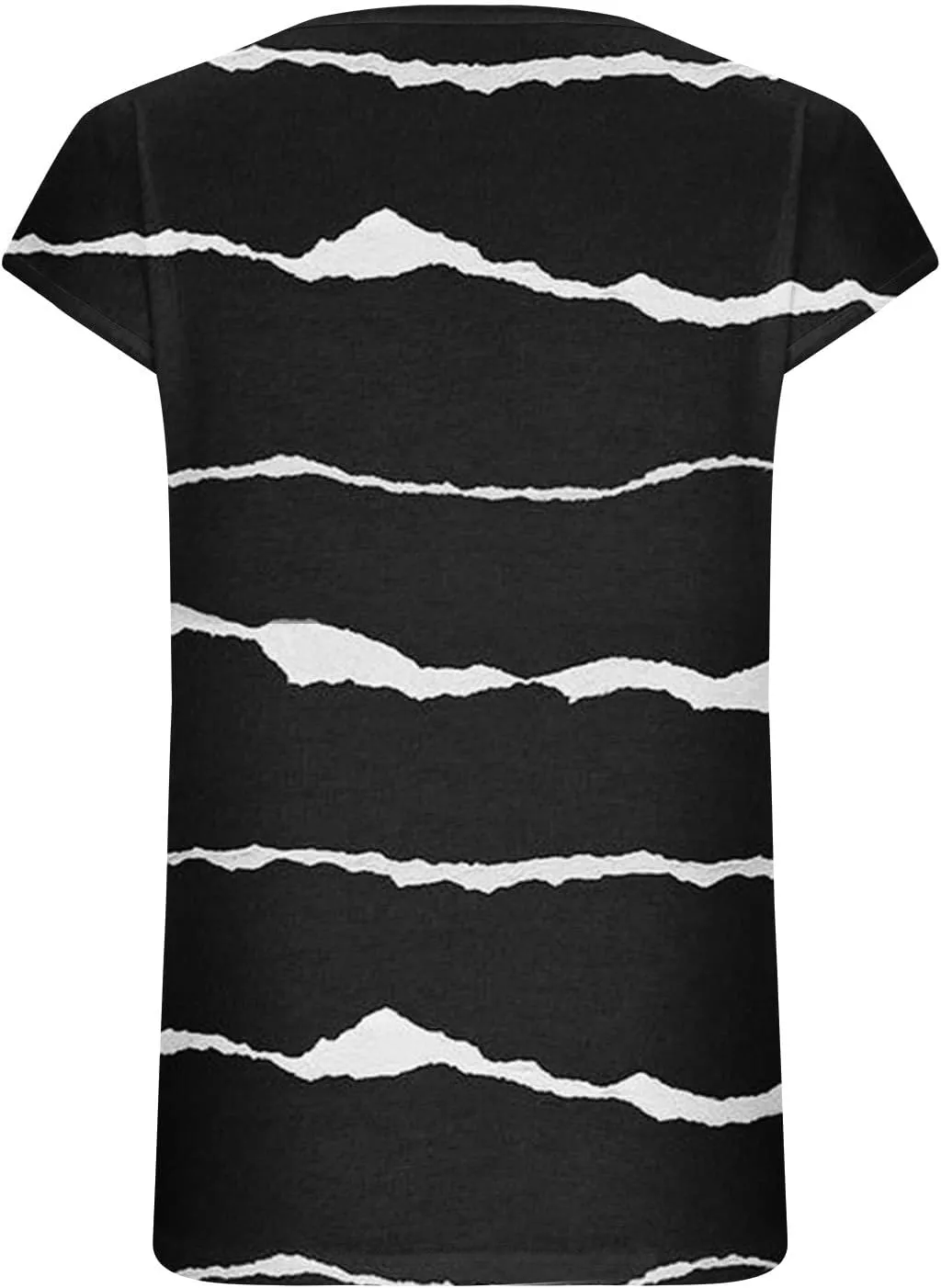 Ceboyel Womens Striped Casual T-Shirt Cap Sleeve V Neck Blouse Shirts Casual Tee Tops Summer Vacation Outfits 2023