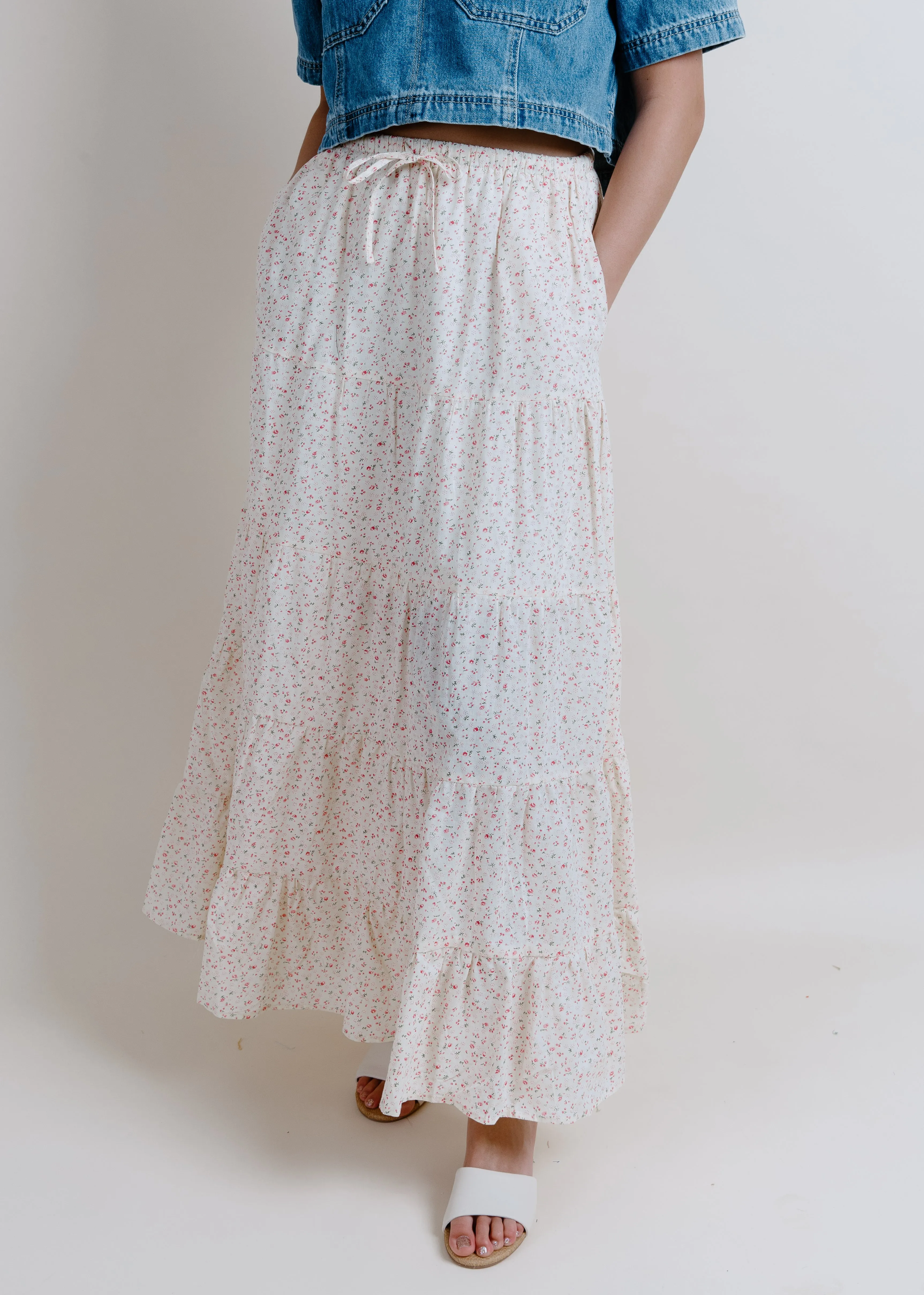 Cecilia Floral Tiered Skirt