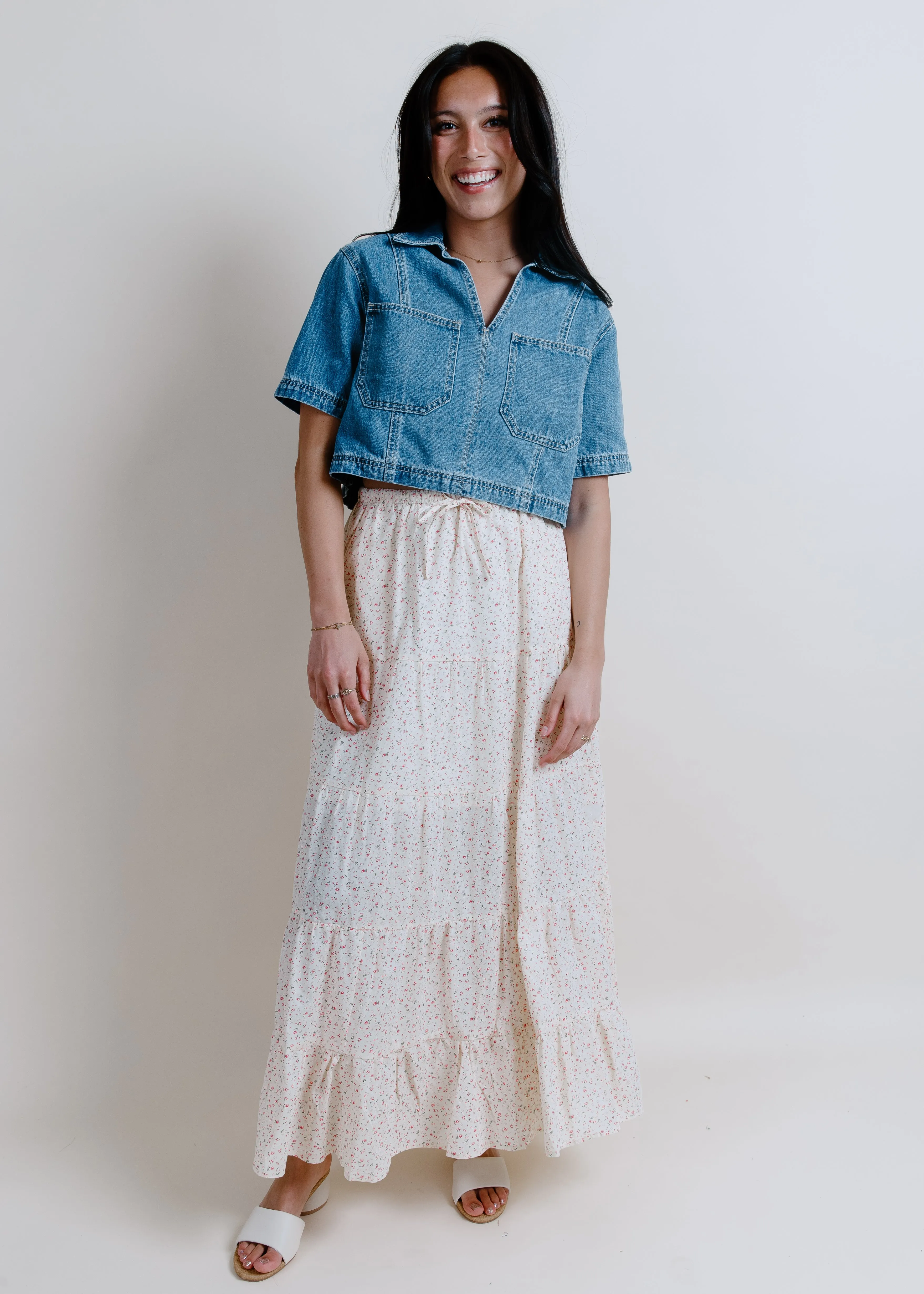 Cecilia Floral Tiered Skirt