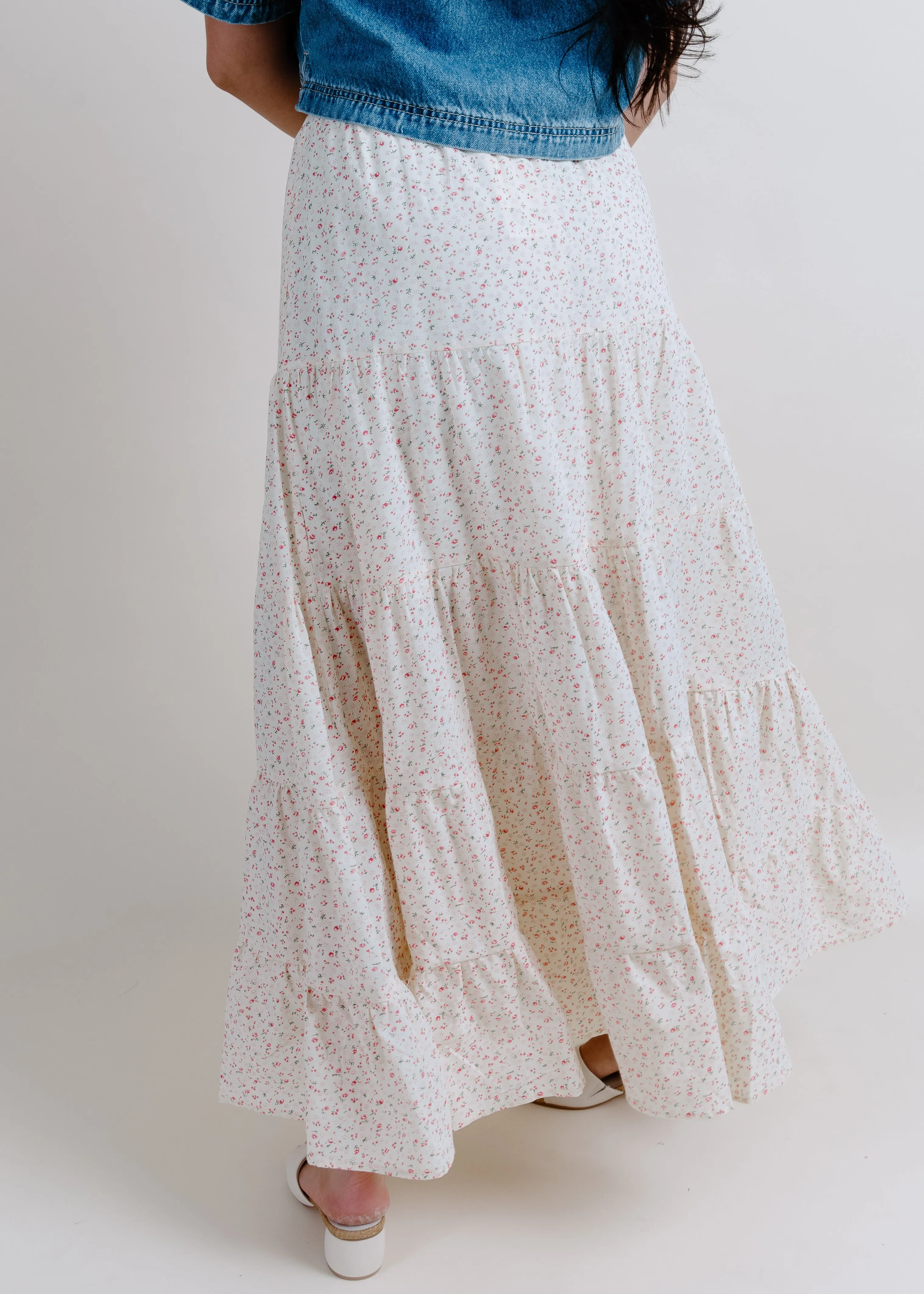 Cecilia Floral Tiered Skirt