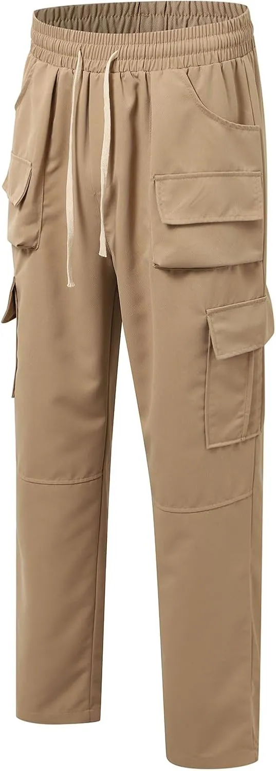 Chinos Pants Men Jeans Work Tactical Joggers Skinny Slim Fit Body Stretch Regular Fit Cargo Joggers Football Yoga