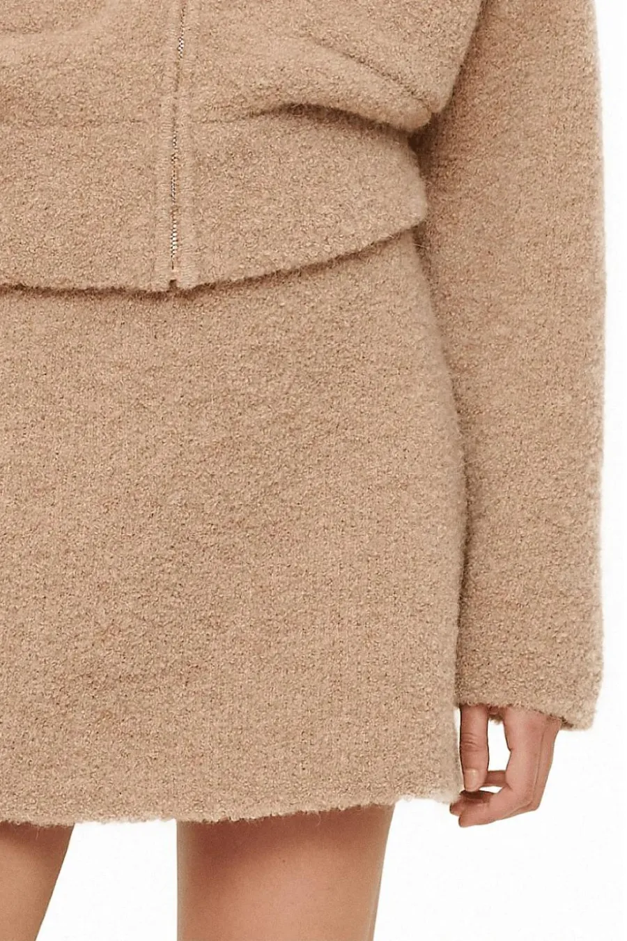 Chloe Boucle Skirt Camel
