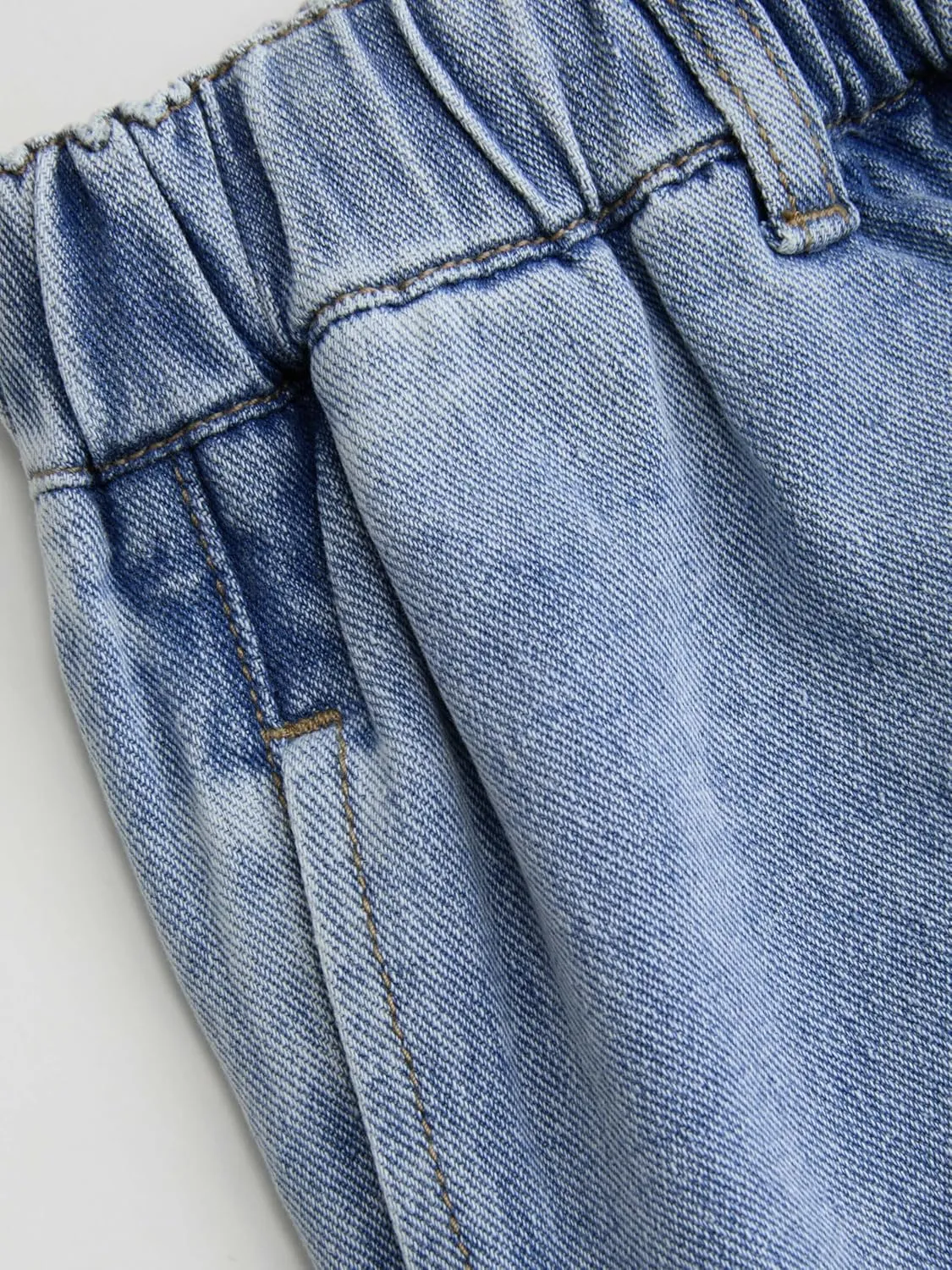 CIDER Wide Leg Jeans High Wasited Drawstring Baggy Denim Pants with Pockets