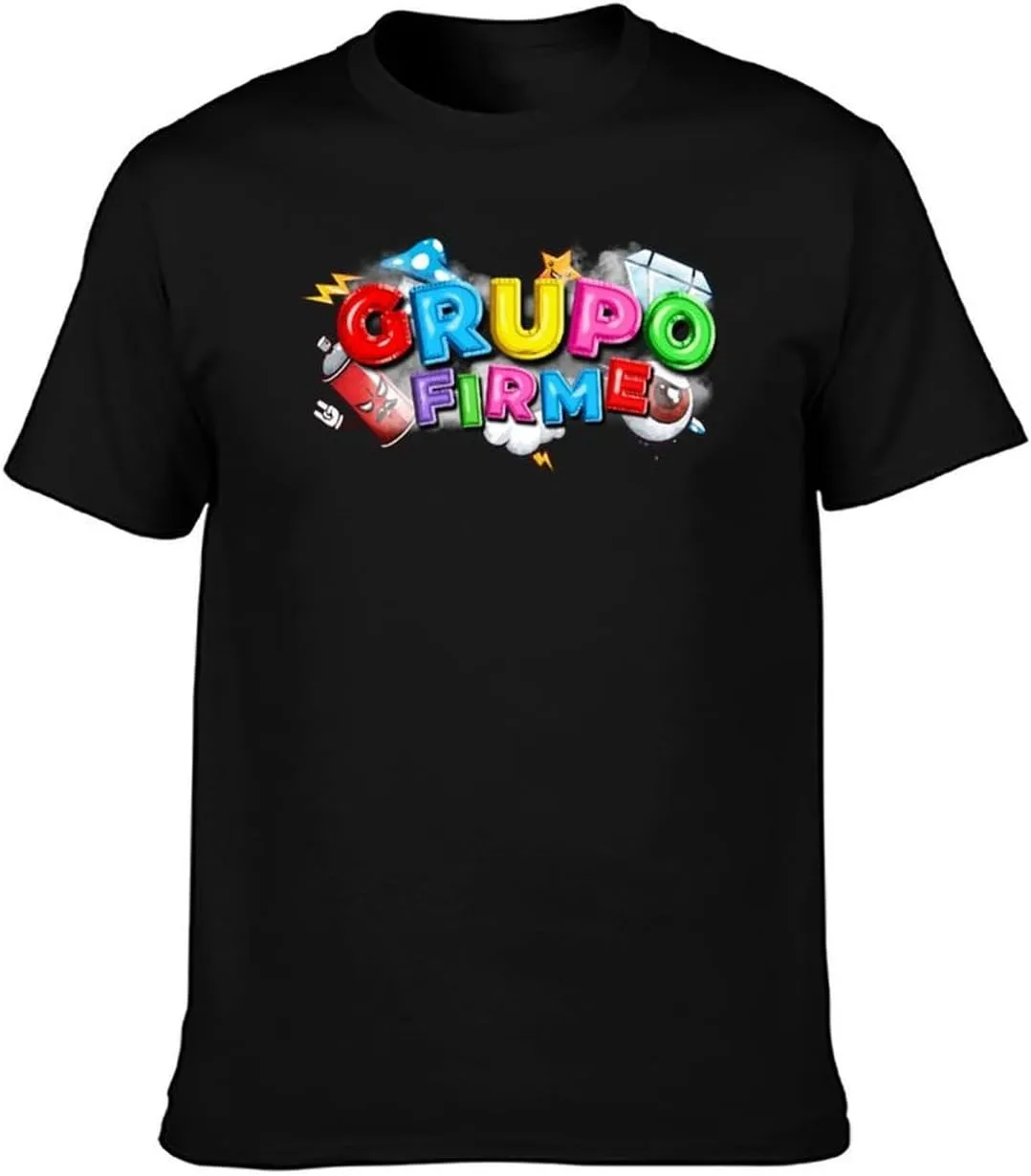 Comfortable Tee Men's Crewneck Short Sleeve Tshirts for GrupoS FirmeS Tee for Party