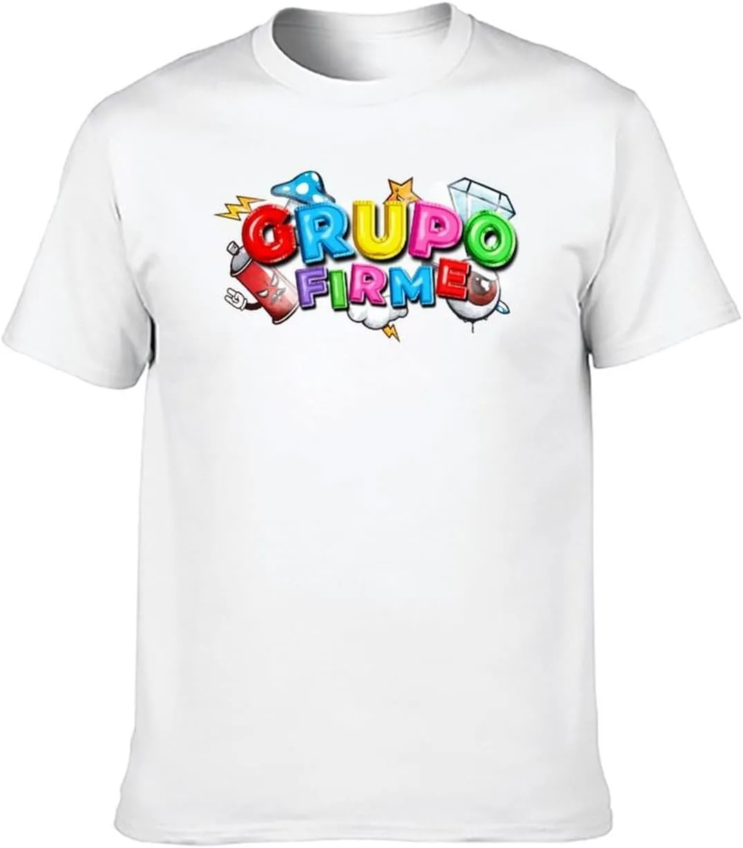 Comfortable Tee Men's Crewneck Short Sleeve Tshirts for GrupoS FirmeS Tee for Party