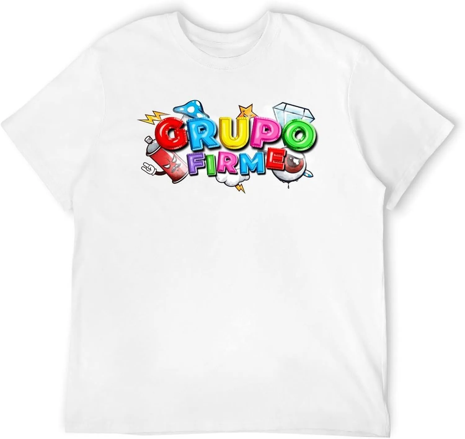 Comfortable Tee Men's Crewneck Short Sleeve Tshirts for GrupoS FirmeS Tee for Party