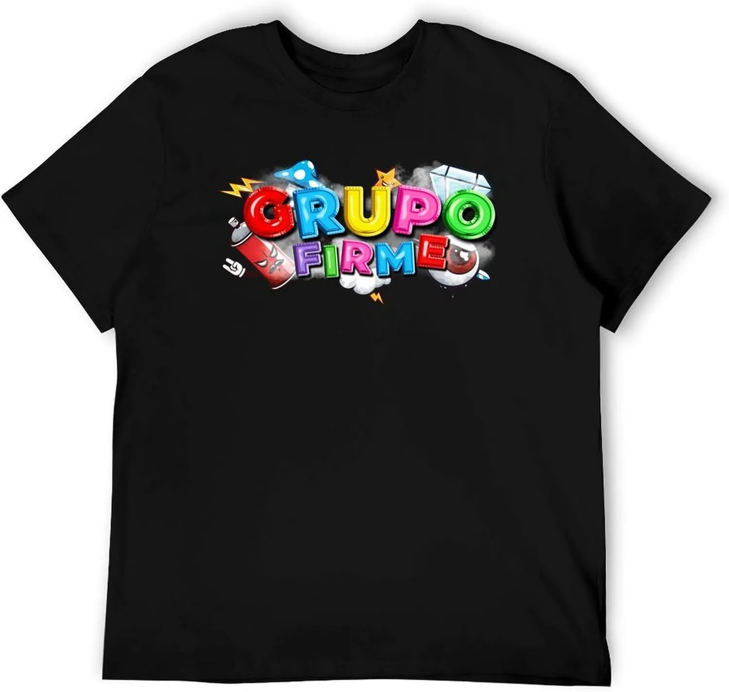 Comfortable Tee Men's Crewneck Short Sleeve Tshirts for GrupoS FirmeS Tee for Party