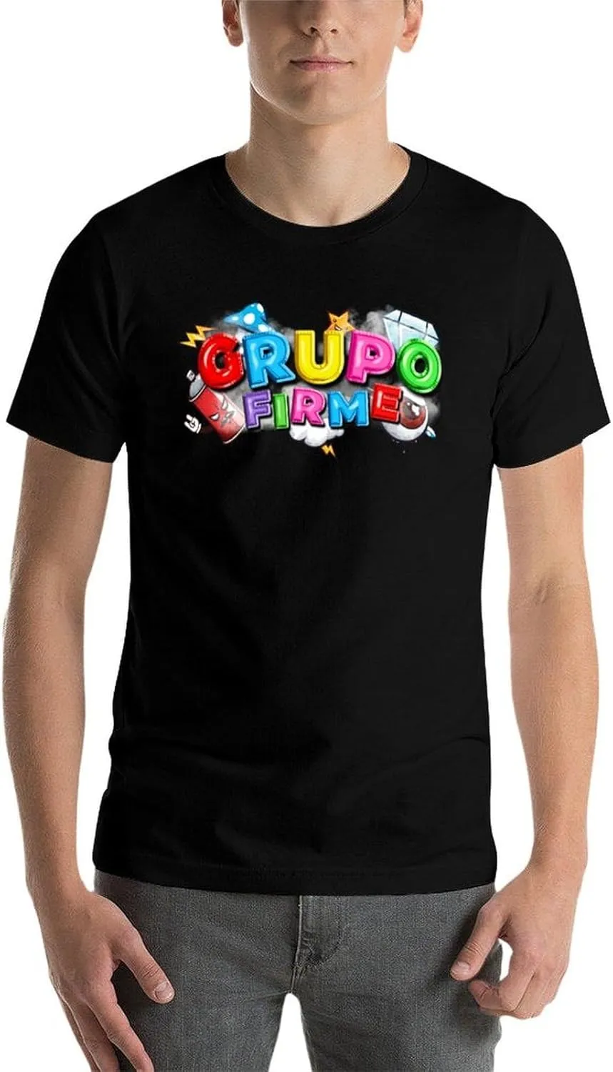 Comfortable Tee Men's Crewneck Short Sleeve Tshirts for GrupoS FirmeS Tee for Party