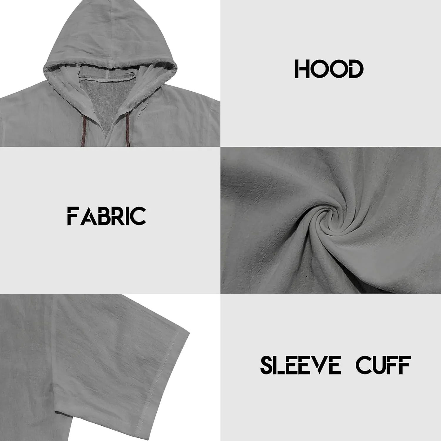 Cotton Linen Shirts for Men Casual Button Hooded Top Summer Drawstring Hoodie Beach Short Sleeve Shirt with Pocket