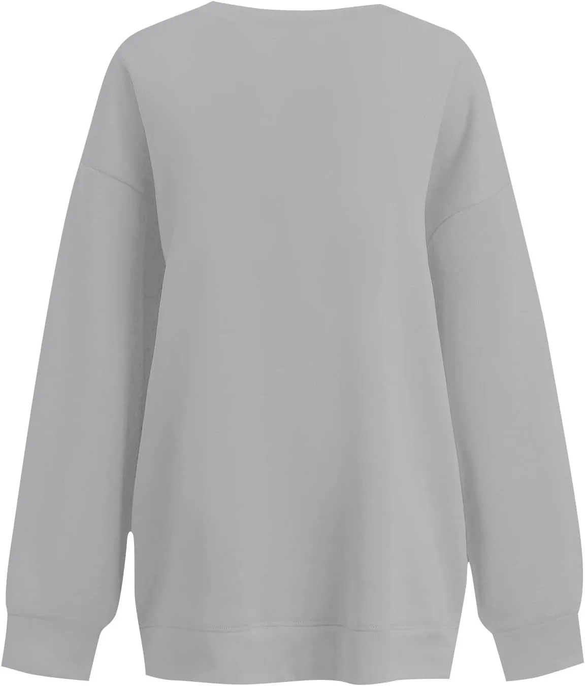 Crewneck Sweatshirts Women Soft Comfy Oversized Sweatshirt Drop Shoulder Long Sleeve Loose Fit Pullover Tops