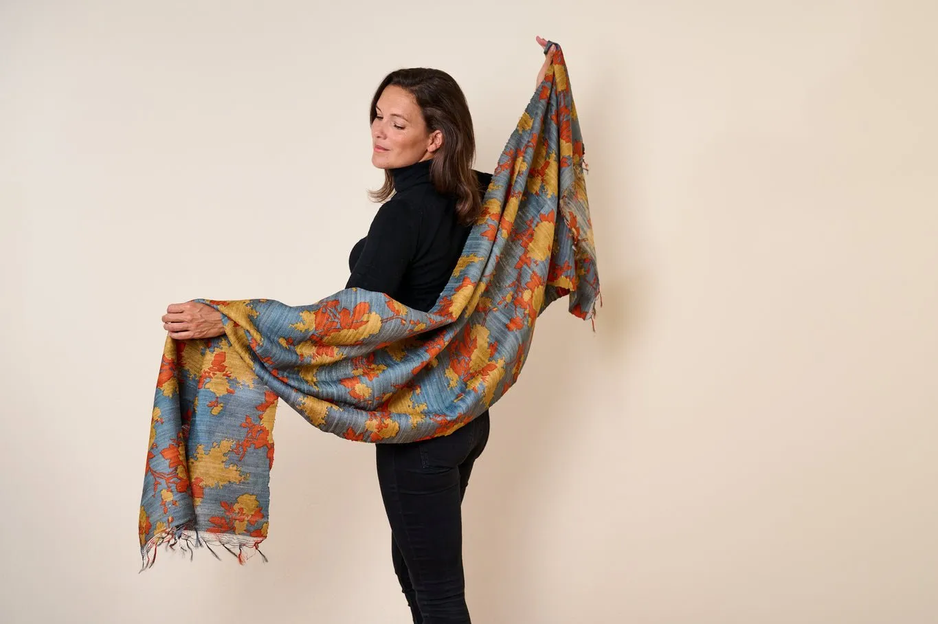 Daffodil Peace Silk Scarf