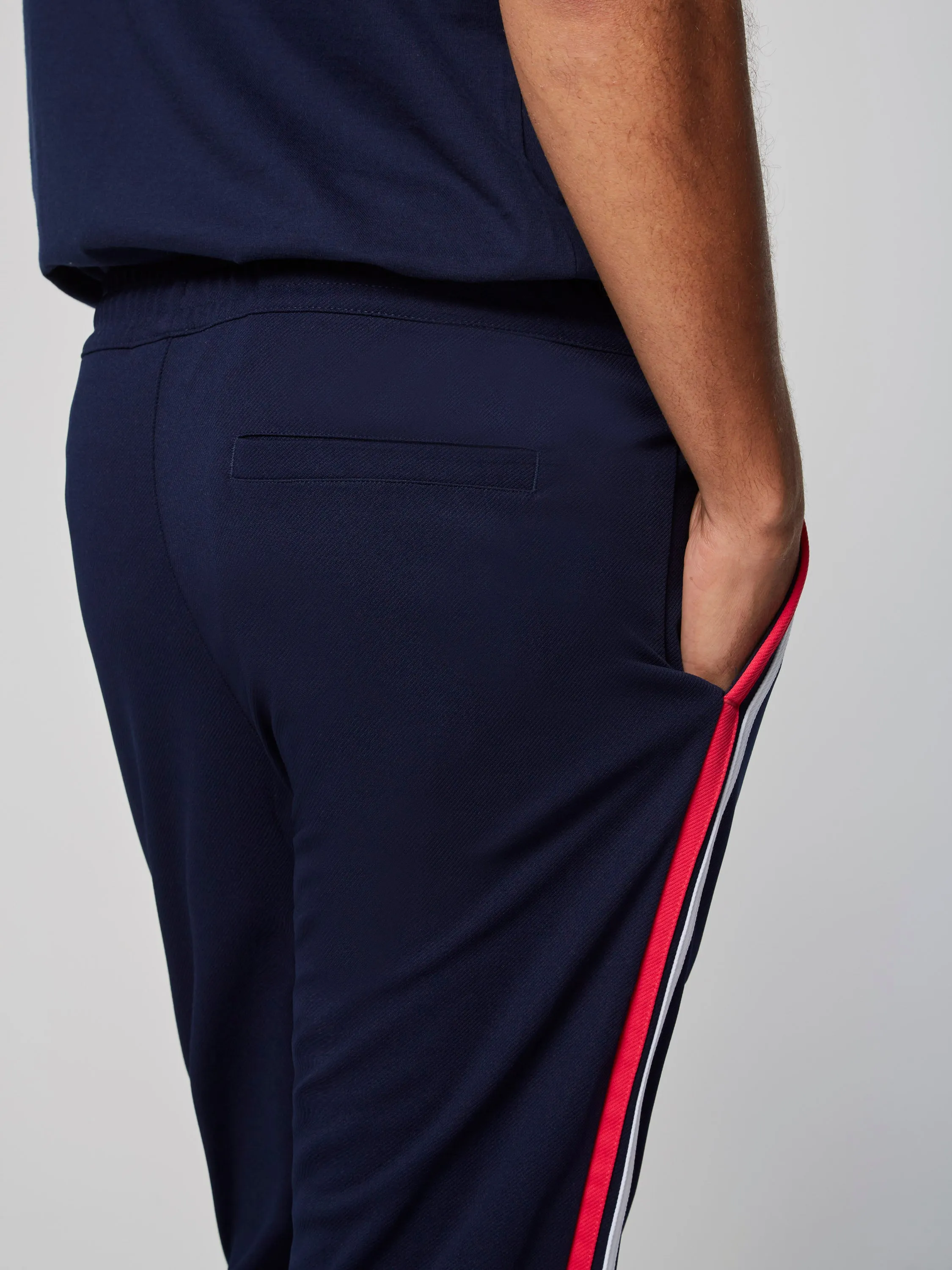 Damarindo Track Pant- Maritime Blue/ Rasberry