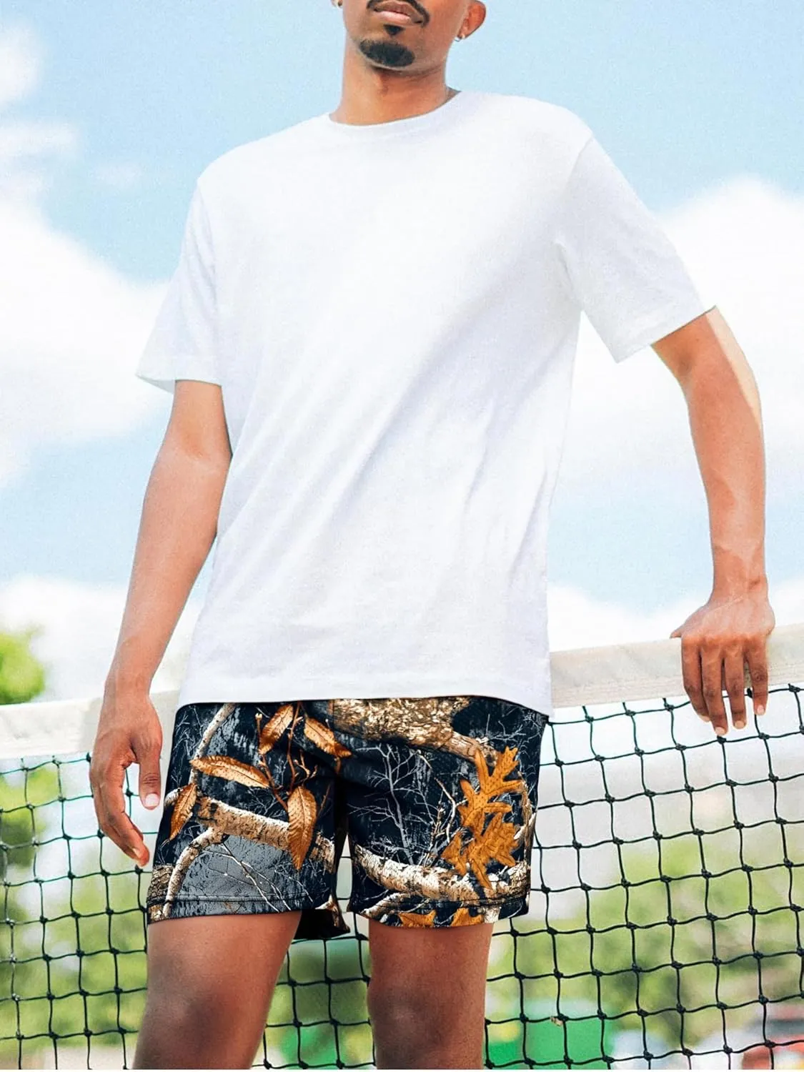 DIOTSR Mens Graphic Shorts Mesh Athletic Running Basketball Shorts Cool Streetwear Designer Shorts