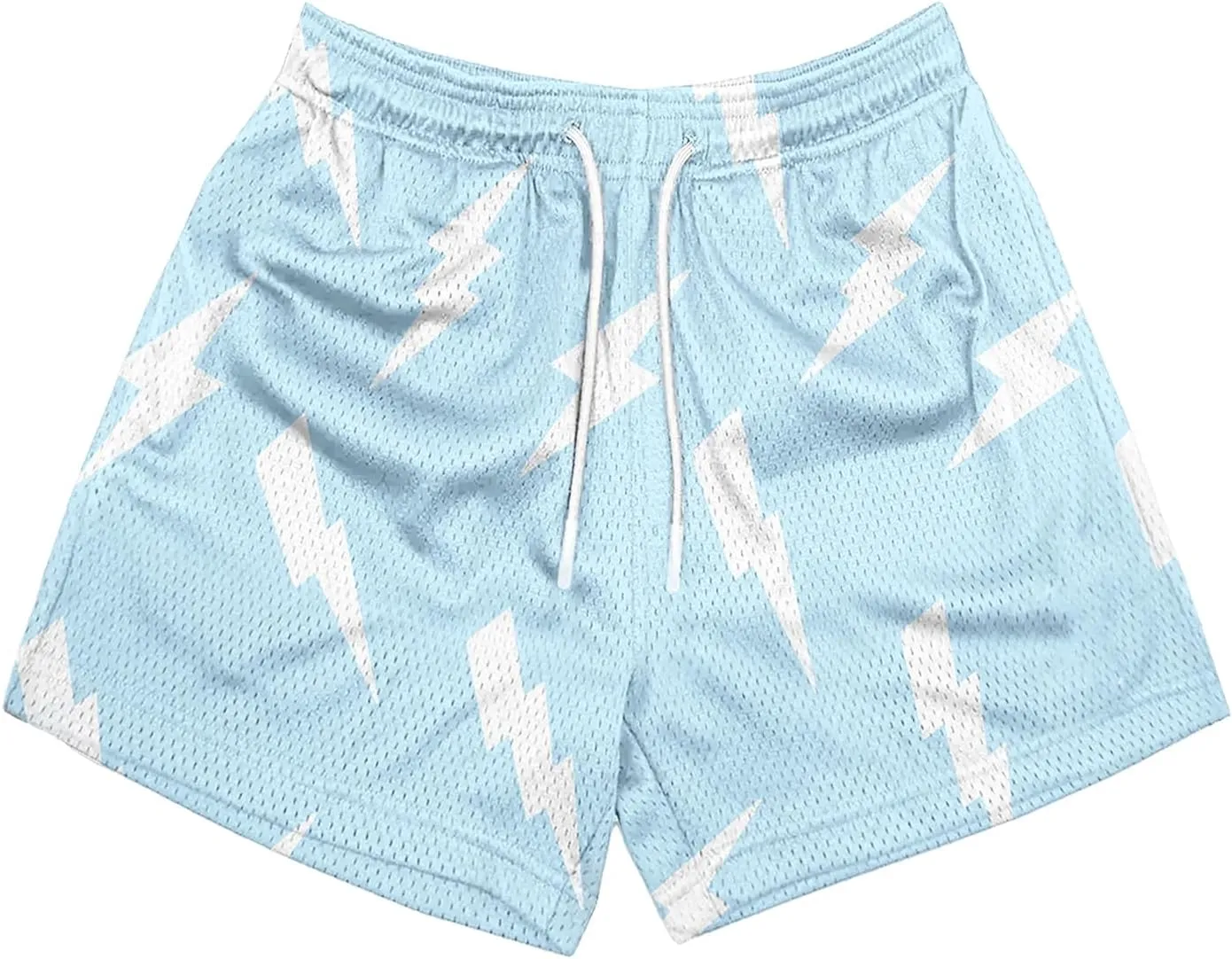 DIOTSR Mens Graphic Shorts Summer Casual Flat Front Shorts Cool Streetwear Designer Shorts Drawstring