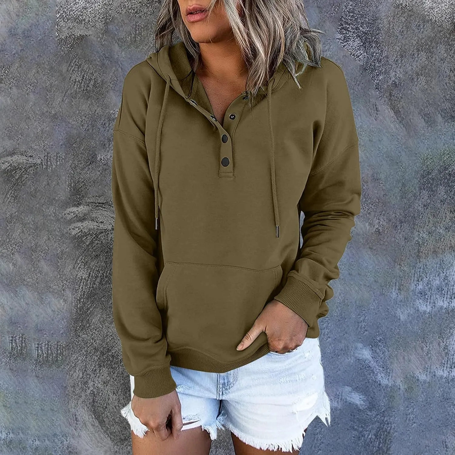Fall clothes for women 2024 Casual Oversized Sweatshirts Cute Drawstring Hoodies Sweaters Long Sleeve Pullover Tops