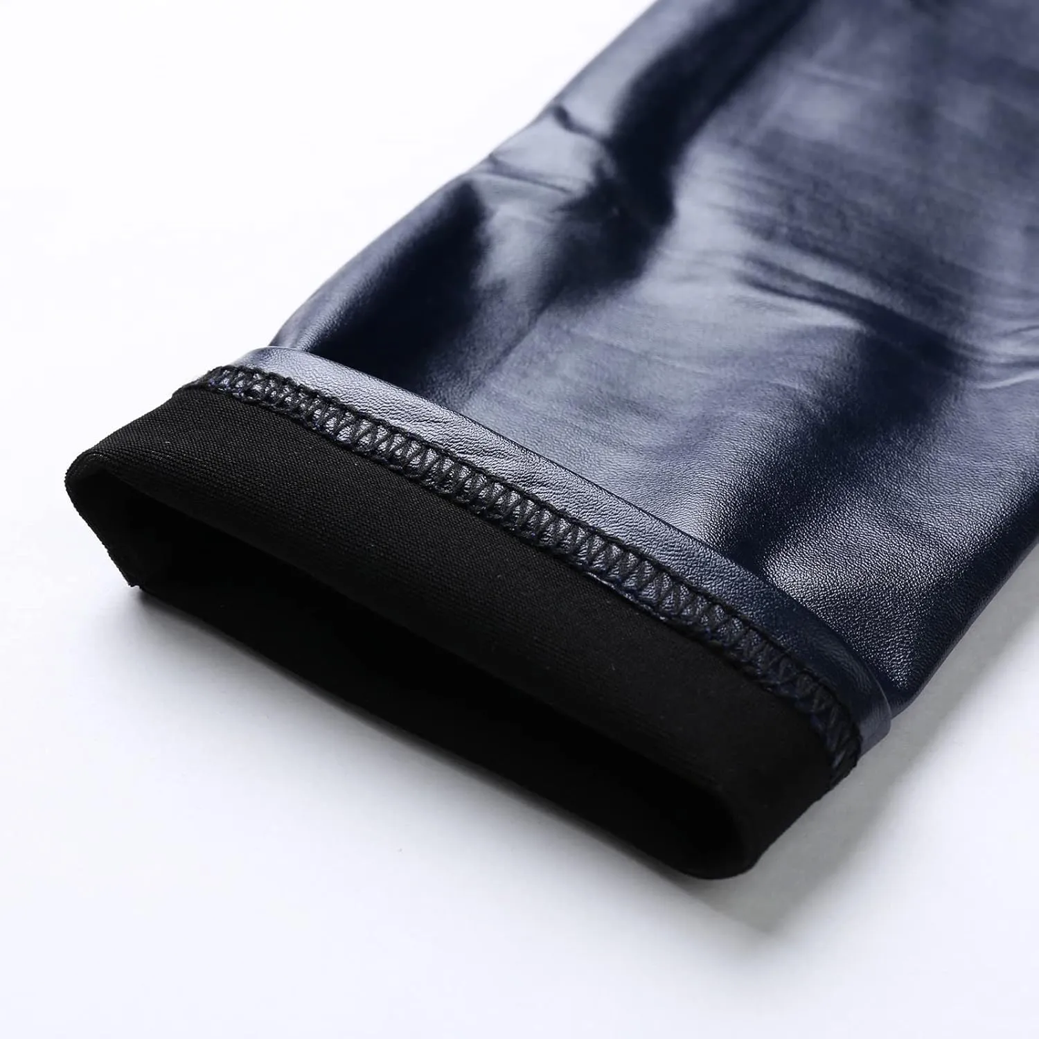 Faux Leather Fleece Lined Leggings for Women Plus Size, Faux Leather Pants Women Warm High Waist Trousers Workout Leggings