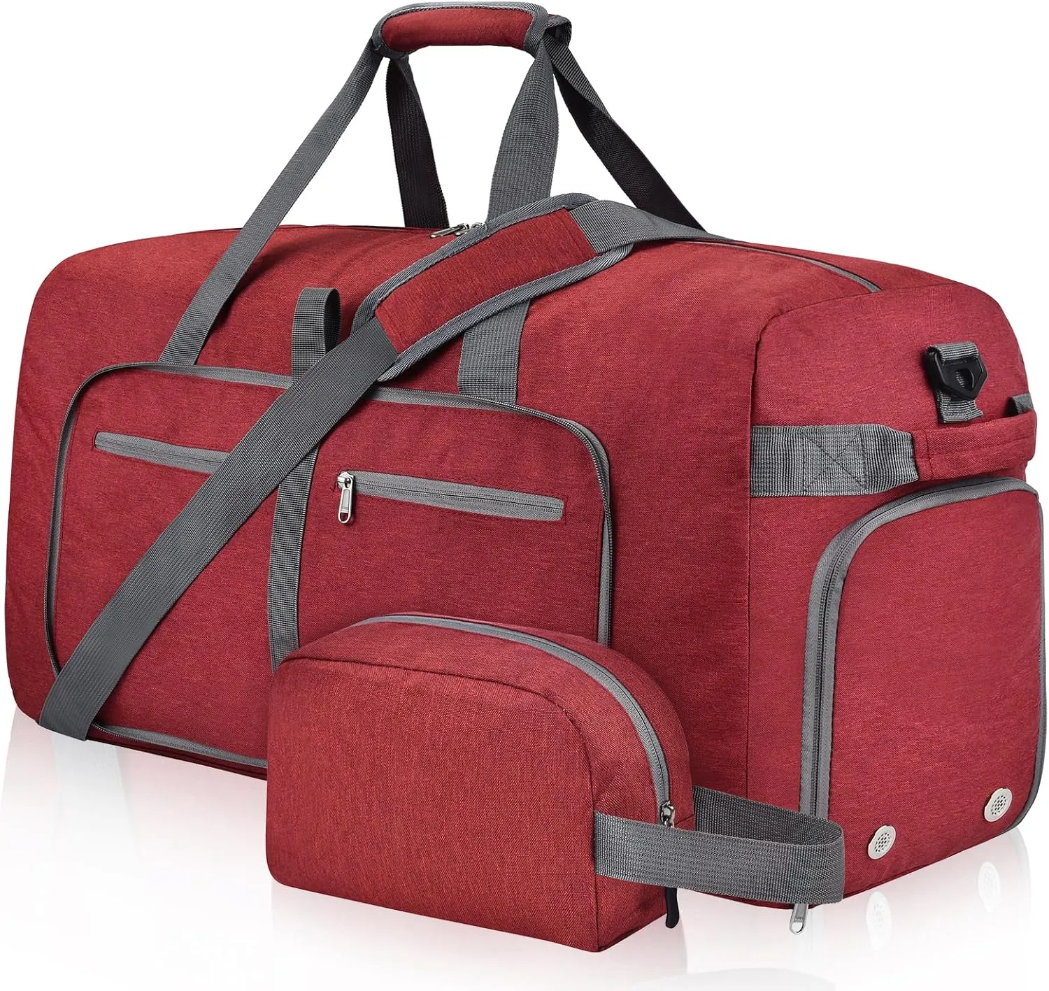 Felipe Varela Duffle Bag with Shoes Compartment and Adjustable Strap,Foldable Travel Duffel Bags for Men Women,Waterproof Duffel Bags