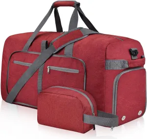 Felipe Varela Duffle Bag with Shoes Compartment and Adjustable Strap,Foldable Travel Duffel Bags for Men Women,Waterproof Duffel Bags