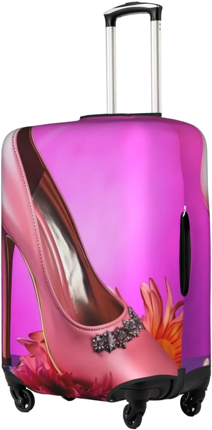 FEMOS Shoes And Makeup - Travel Suitcase Cover Elastic Luggage Covers Trolley Protector Cover Fits 18-32 Inch Luggage, Medium, 11437