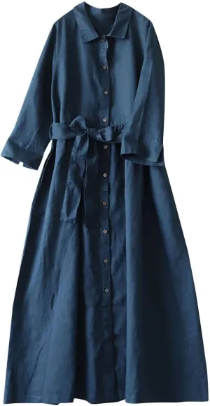 Floral Pattern Dresses for Women 2025 Maxi Button Down Plus Size A Line Dress Trendy 3/4 Sleeve Dress Summer Dresses