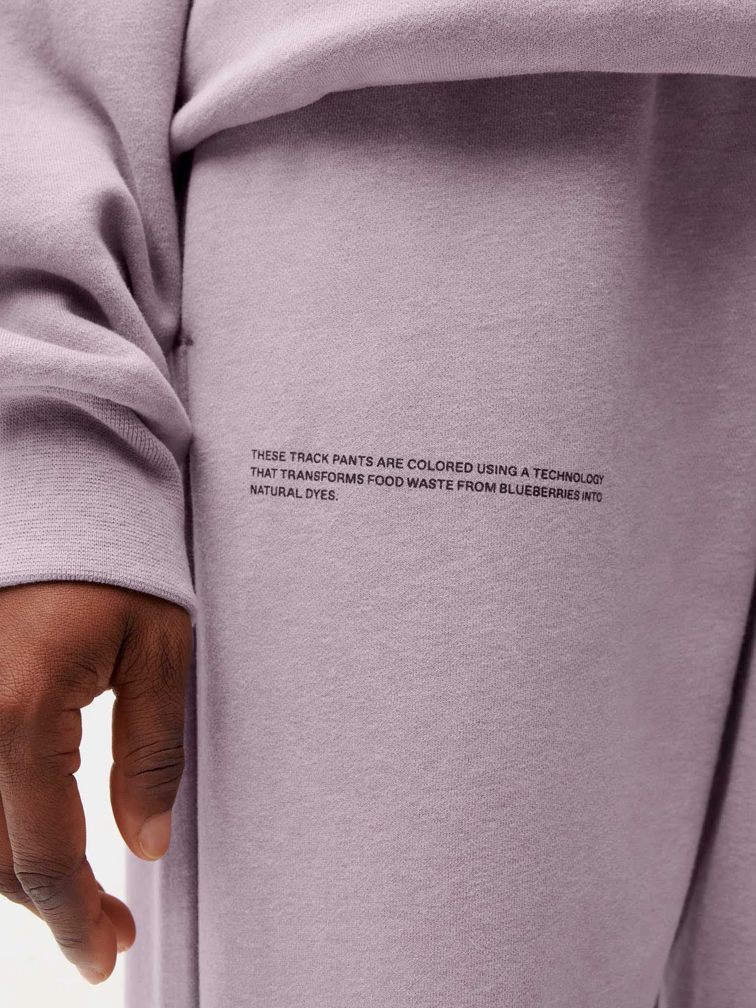 Food Dye Track Pants—blueberry blue