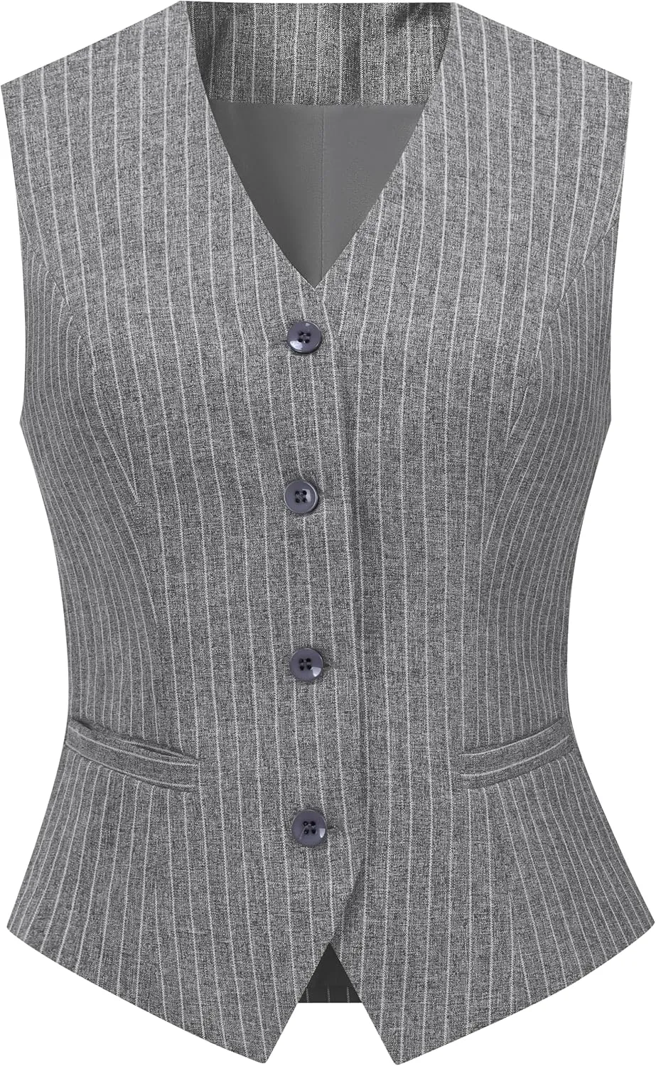 Foucome Women's Formal Regular Fitted Business Dress Suits Button Down Vest Waistcoat